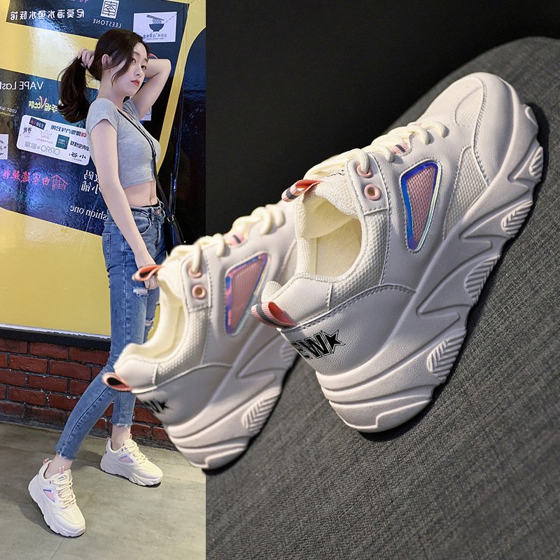 Women's breathable sneakers spring new student running casual shoes women's sports shoes women