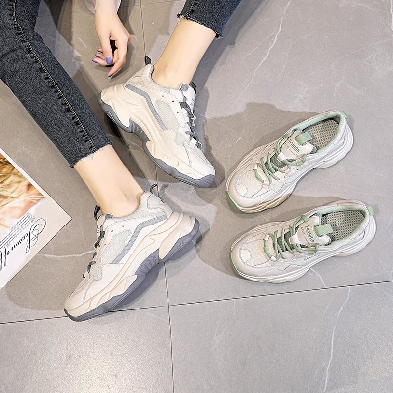 autumn new female ind tide sponge cake thick bottom increased breathable tide female sports casual shoes
